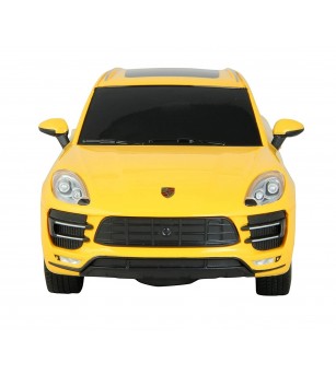 Masina cu telecomanda Porsche Macan Turbo galben cu scara 1 la 24 - Mașinuțe cu telecomandă