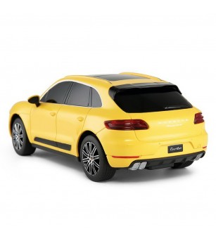 Masina cu telecomanda Porsche Macan Turbo galben cu scara 1 la 24 - Mașinuțe cu telecomandă