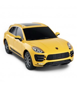 Masina cu telecomanda Porsche Macan Turbo galben cu scara 1 la 24 - Mașinuțe cu telecomandă