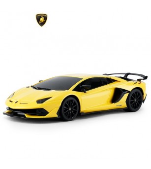 Masina cu telecomanda Lamborghini Aventador SVJ galben cu scara 1 la 24 - Mașinuțe cu telecomandă Masina cu telecomanda Lamborghini Aventador SVJ galben cu scara 1 la 24 - Mașinuțe cu telecomandă