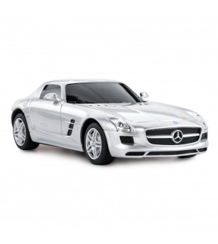 Masina cu telecomanda Mercedes-Benz SLS AMG argintie scara 1 la 24 - Mașinuțe cu telecomandă Masina cu telecomanda Mercedes-Benz SLS AMG argintie scara 1 la 24 - Mașinuțe cu telecomandă