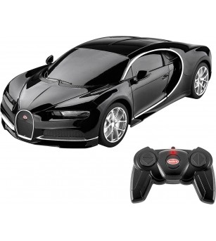 Masina cu telecomanda Bugatti Chiron negru cu scara 1 la 24 - Mașinuțe cu telecomandă