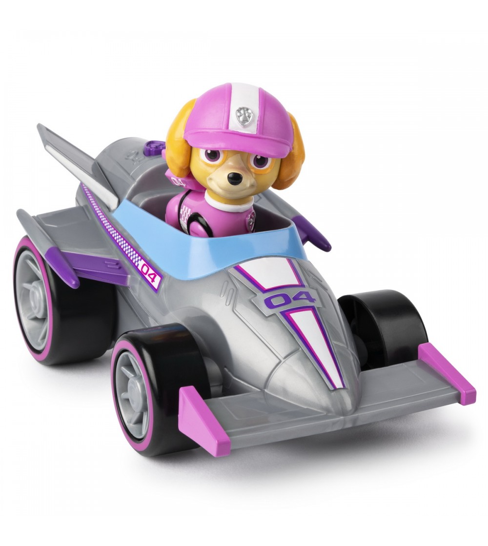 Patrula Catelusilor, Skye masina de curse cu sunete si motor pull-back - Jucării cu Patrula Cățelușilor