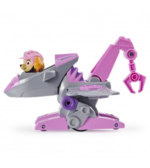 Patrula Catelusilor, set vehicul cu Catelusa Skye si figurina Dino surpriza - Jucării cu Patrula Cățelușilor