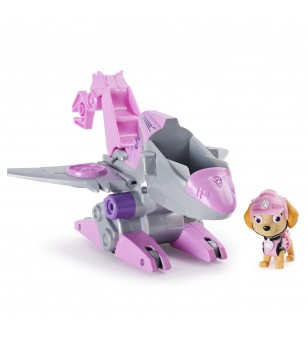 Patrula Catelusilor, set vehicul cu Catelusa Skye si figurina Dino surpriza - Jucării cu Patrula Cățelușilor