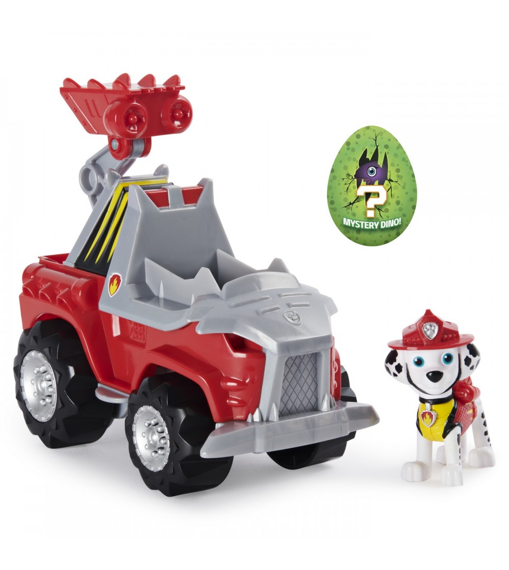 Patrula Catelusilor, set vehicul cu Catelus Marshall si figurina Dino surpriza - Jucării cu Patrula Cățelușilor