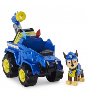 Patrula Catelusilor, set Vehicul cu Catelus Chase si figurina Dino surpriza - Jucării cu Patrula Cățelușilor