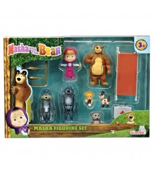 Masha set 7 minifigurine - Jucării cu Masha și ursul