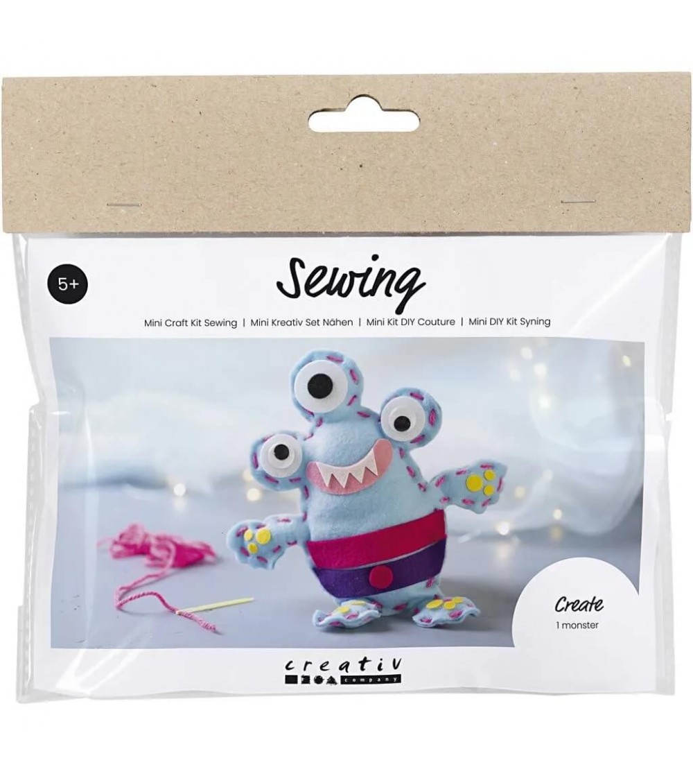 Set creativ - Kit fetru DIY - monstru - Seturi de cusut pentru copii