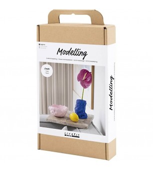 Set creativ de modelare din papier mache, vază și bol - Seturi cu plastilină și modelare