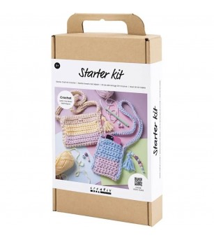 Kit Starter pentru croșetat, genți, culori asortate - Lucru manual pentru adulți