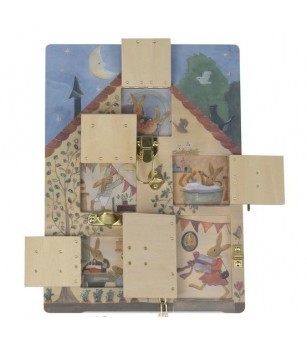 Casuta iepurasilor, joc din lemn cu sisteme de inchidere Egmont Toys - Jucării de lemn si Montessori Casuta iepurasilor, joc din lemn cu sisteme de inchidere Egmont Toys - Jucării de lemn si Montessori