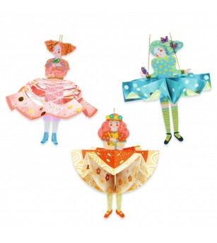 Atelier creativ Rochii din hartie, Djeco - Seturi cu hârtie și quilling