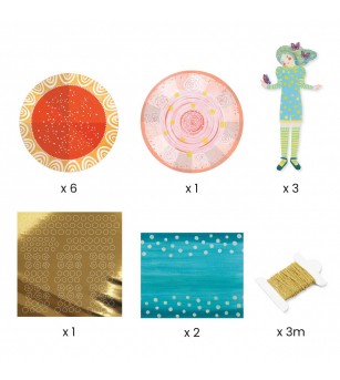 Atelier creativ Rochii din hartie, Djeco - Seturi cu hârtie și quilling