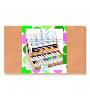 Cutia artistului cu 12 tuburi culori guase, Djeco - Acuarele, guase, acrilice Cutia artistului cu 12 tuburi culori guase, Djeco - Acuarele, guase, acrilice