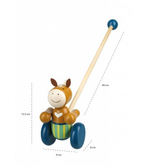 Jucarie de impins ponei, Orange Tree Toys - Jucării de tras și împins Jucarie de impins ponei, Orange Tree Toys - Jucării de tras și împins