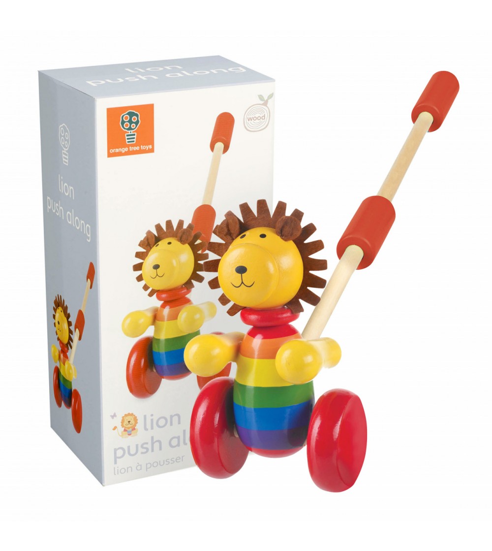 Jucarie de impins leu, Orange Tree Toys - Jucării de tras și împins