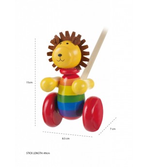Jucarie de impins leu, Orange Tree Toys - Jucării de tras și împins
