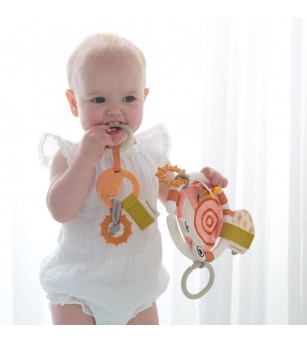 Set inel de dentiție bebeluși și jucărie senzoriala Dolce - Melcul Laura - Jucării bebeluși