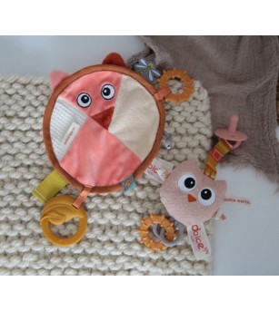 Set jucărie doudou și lanț suzetă pentru bebeluși Dolce - Fiona și Ollie - Jucării bebeluși