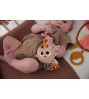 Set jucărie doudou și lanț suzetă pentru bebeluși Dolce - Fiona și Ollie - Jucării bebeluși