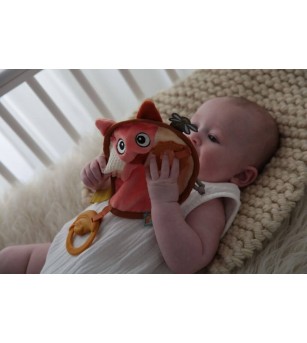 Set jucărie doudou și lanț suzetă pentru bebeluși Dolce - Fiona și Ollie - Jucării bebeluși