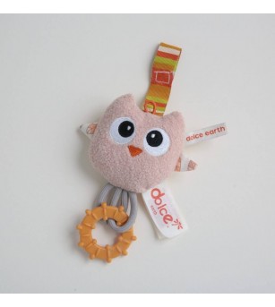 Set jucărie doudou și lanț suzetă pentru bebeluși Dolce - Fiona și Ollie - Jucării bebeluși