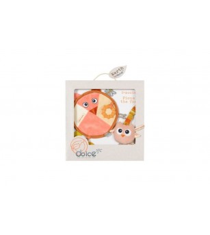 Set jucărie doudou și lanț suzetă pentru bebeluși Dolce - Fiona și Ollie - Jucării bebeluși