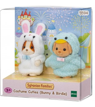 Figurine Sylvanian Families 5594 - costume Cuties iepuraș și pasăre - Figurine