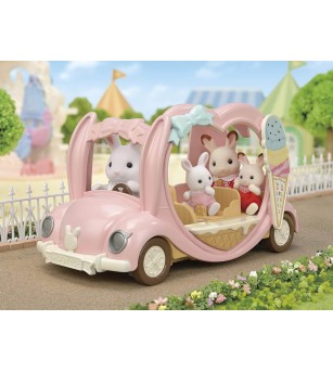 Sylvanian Families 5651 - Vehiculul de înghețată - Figurine