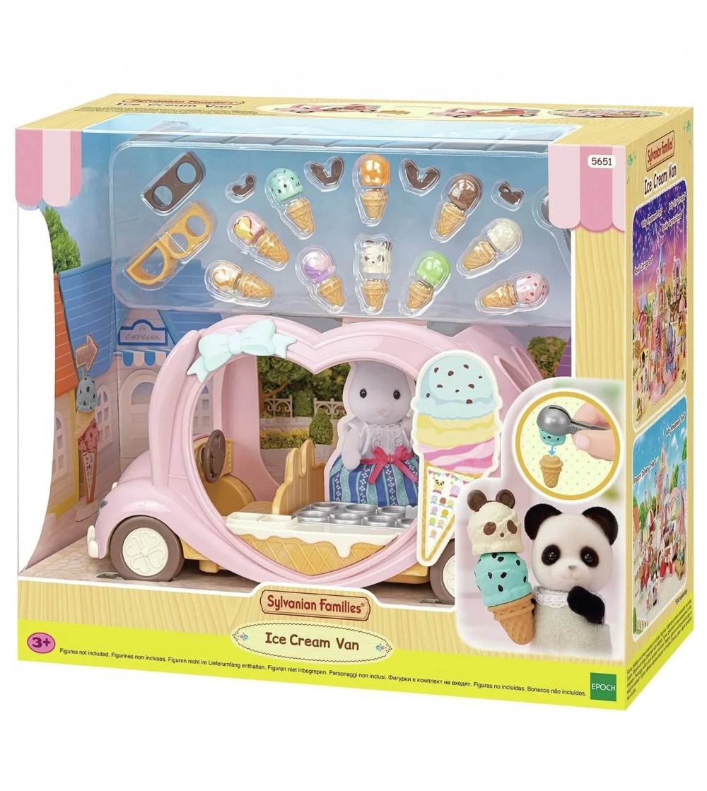 Sylvanian Families 5651 - Vehiculul de înghețată - Figurine