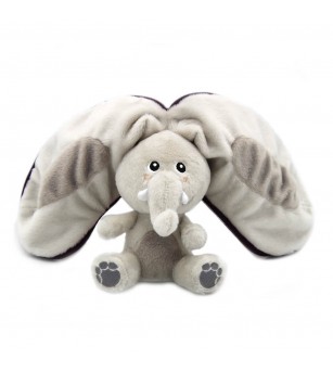 Jucărie reversibilă 2 în 1 Elefant - Vânătă, din pluș - Jucarii de plus