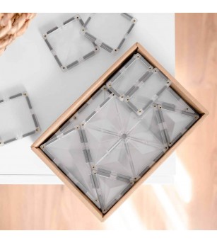 Set Connetix 34 piese magnetice de construcție, Clear Starter Pack - Jucarii magnetice