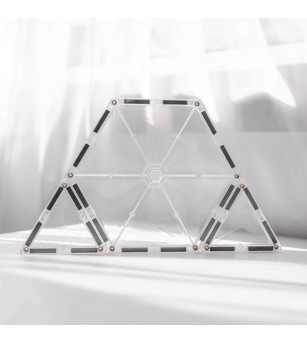 Set Connetix 34 piese magnetice de construcție, Clear Starter Pack - Jucarii magnetice