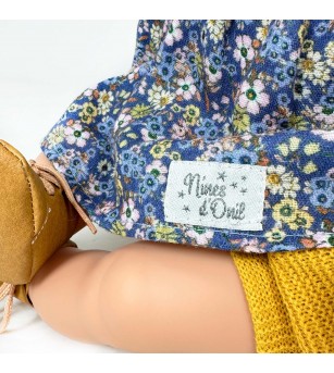 Papusa Nines D'Onil, Tita, cu sunete, cu parul blond, cu rochie albastra, cu miros de vanilie, 45 cm - Papusi