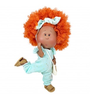 Papusa Nines D'Onil, Mia, cu parul portocaliu cret, Afro, cu articulatii, cu miros de vanilie, 30 cm - Papusi Papusa Nines D'Onil, Mia, cu parul portocaliu cret, Afro, cu articulatii, cu miros de vanilie, 30 cm - Papusi