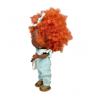 Papusa Nines D'Onil, Mia, cu parul portocaliu cret, Afro, cu articulatii, cu miros de vanilie, 30 cm - Papusi Papusa Nines D'Onil, Mia, cu parul portocaliu cret, Afro, cu articulatii, cu miros de vanilie, 30 cm - Papusi