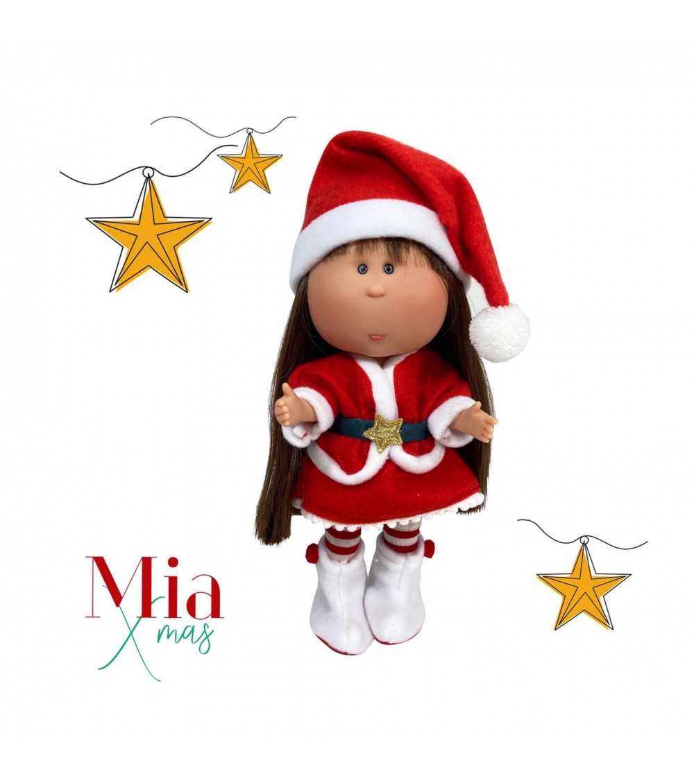 Papusa Nines D'Onil, Mia Craciun, cu parul saten, cu miros de vanilie, 30 cm - Papusi Papusa Nines D'Onil, Mia Craciun, cu parul saten, cu miros de vanilie, 30 cm - Papusi