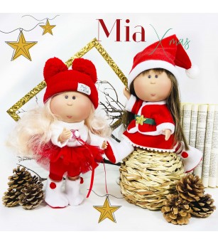 Papusa Nines D'Onil, Mia Craciun, cu parul saten, cu miros de vanilie, 30 cm - Papusi Papusa Nines D'Onil, Mia Craciun, cu parul saten, cu miros de vanilie, 30 cm - Papusi