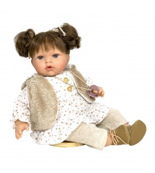 Papusa Nines D'Onil, Tita Muselin, cu sunete, cu parul saten, cu miros de vanilie, 45 cm - Acasa Papusa Nines D'Onil, Tita Muselin, cu sunete, cu parul saten, cu miros de vanilie, 45 cm - Acasa