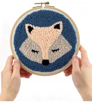 Kit punch needle, Vulpe, 20 cm, Graine Creative - Seturi de cusut pentru copii