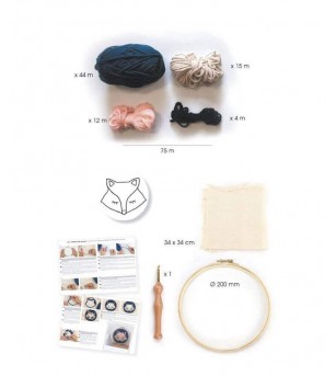 Kit punch needle, Vulpe, 20 cm, Graine Creative - Seturi de cusut pentru copii