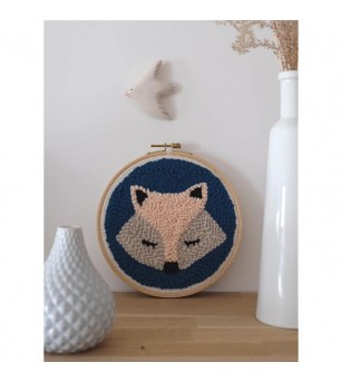 Kit punch needle, Vulpe, 20 cm, Graine Creative - Seturi de cusut pentru copii