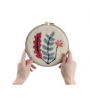 Kit punch needle, Vegetal, 20 cm, Graine Creative - Seturi de cusut pentru copii