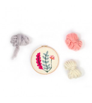 Kit punch needle, Vegetal, 20 cm, Graine Creative - Seturi de cusut pentru copii