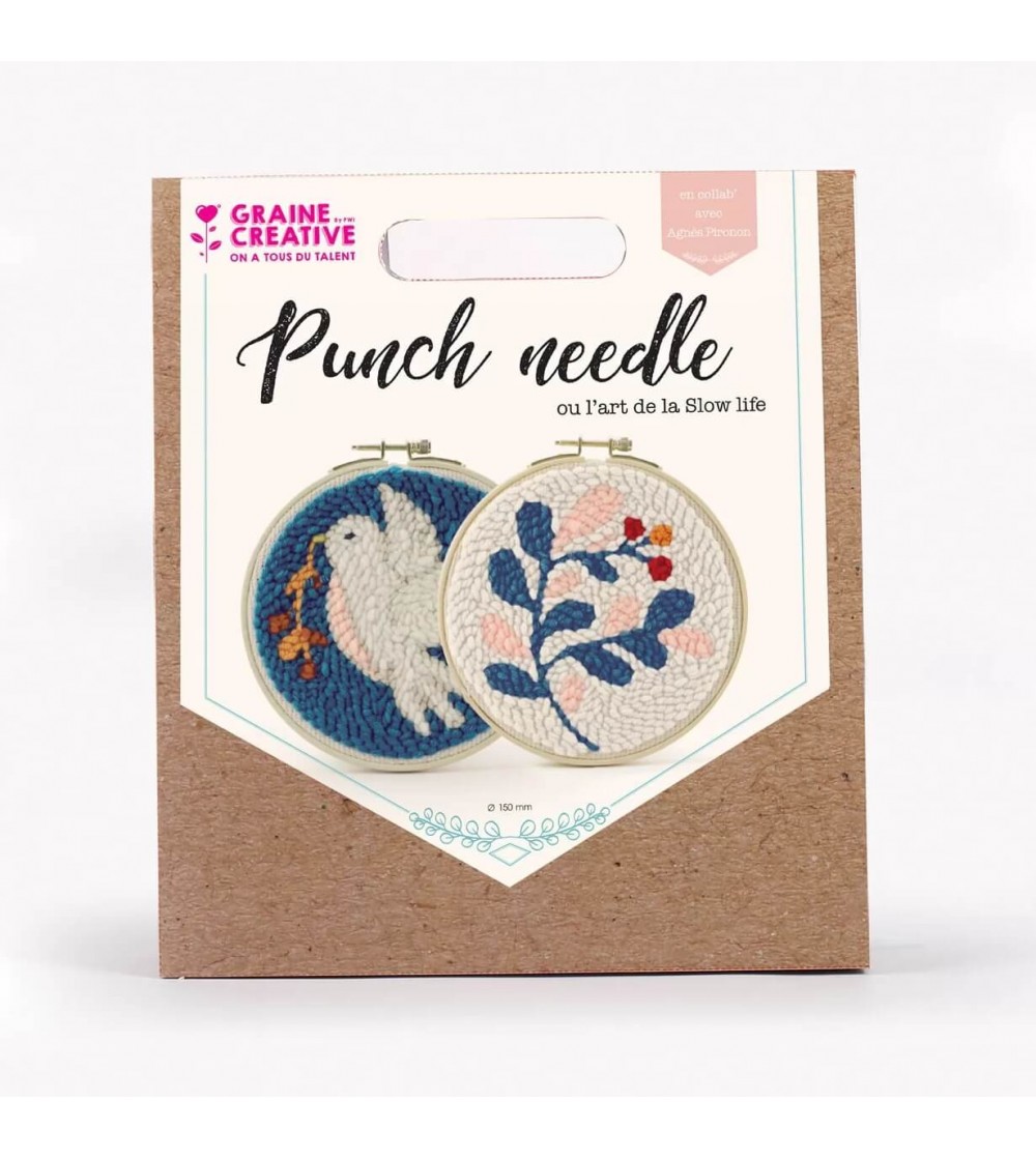 Kit punch needle, Diptyque, 15 cm, Graine Creative - Seturi de cusut pentru copii