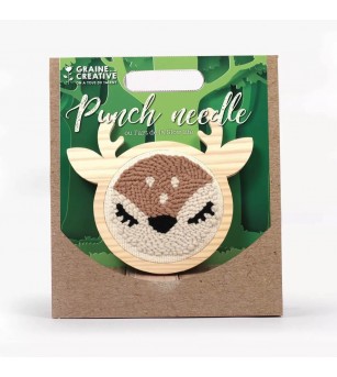 Kit punch needle, Caprior, 15 cm, Graine Creative - Seturi de cusut pentru copii