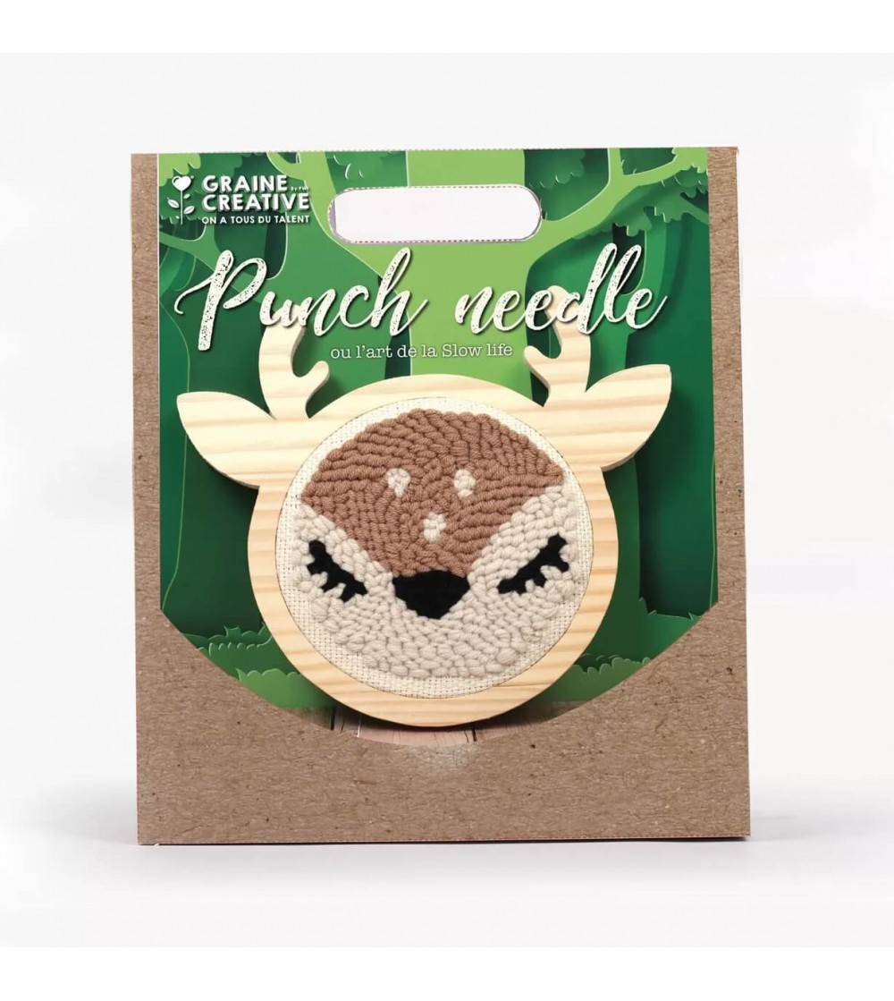 Kit punch needle, Caprior, 15 cm, Graine Creative - Seturi de cusut pentru copii
