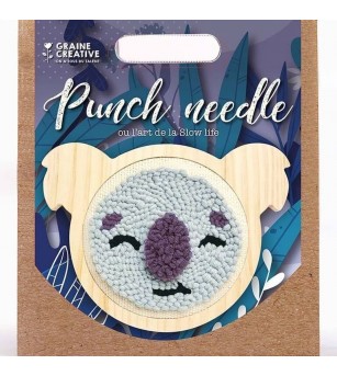 Kit punch needle, Koala, 15 cm, Graine Creative - Seturi de cusut pentru copii