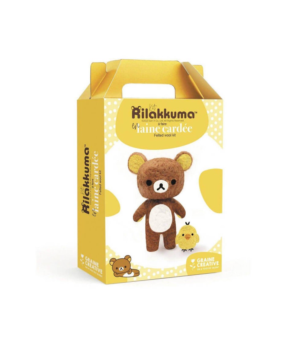 Kit de impaslire cu ac, Ursulet Rilakkuma, Graine Creative - Seturi de cusut pentru copii